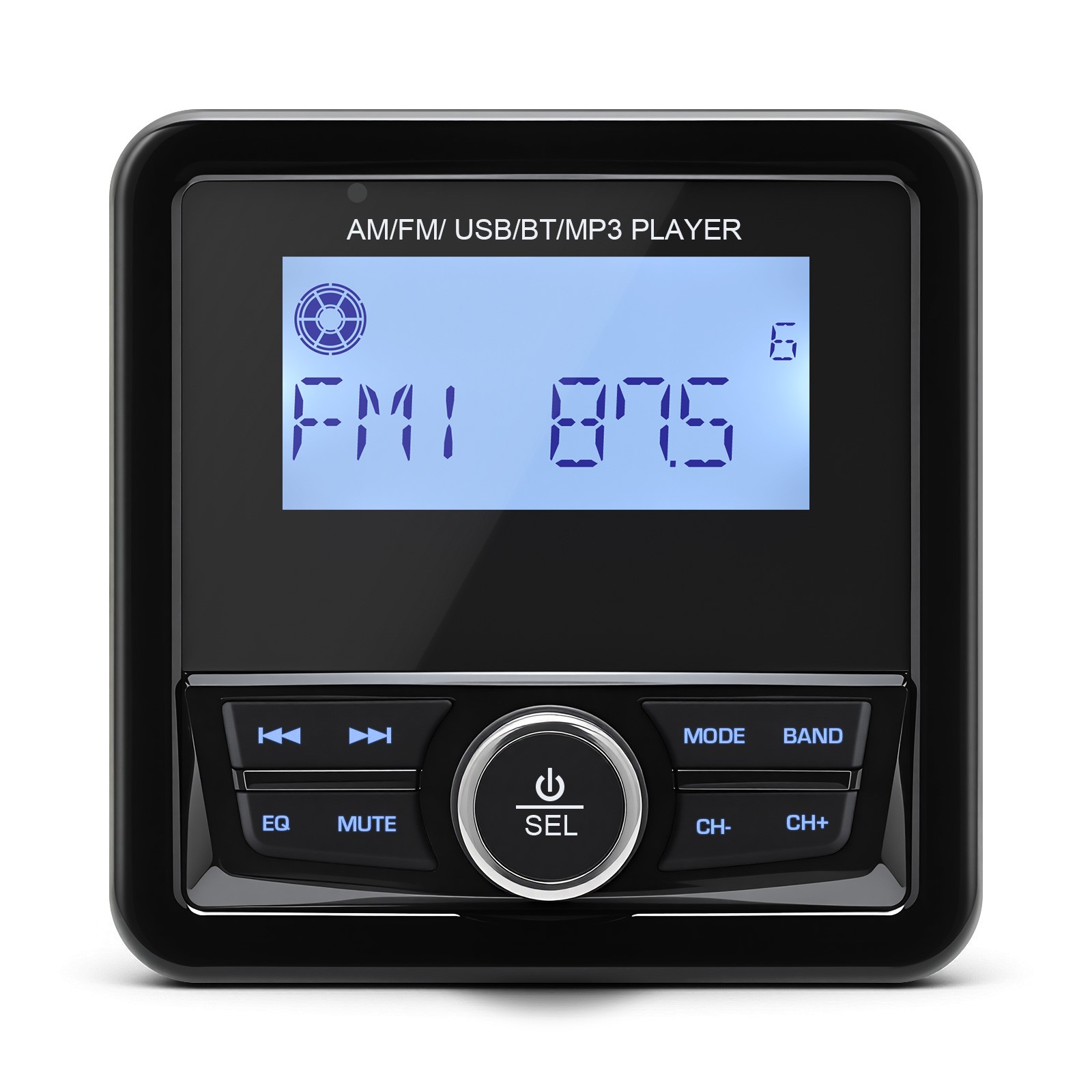 Marine Digital Media Receiver Bluetooth Waterproof LCD Display Boat Radio System