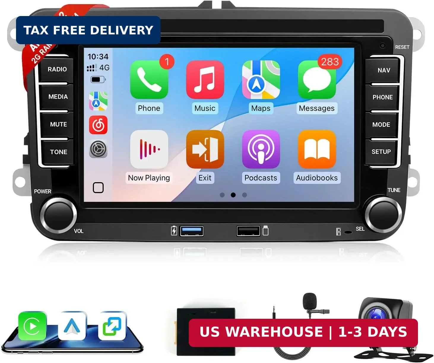 Leadfan Car Radio for Volkswagen Golf MK5 MK6 VW Passat Jetta Beetle SEAT Stereo