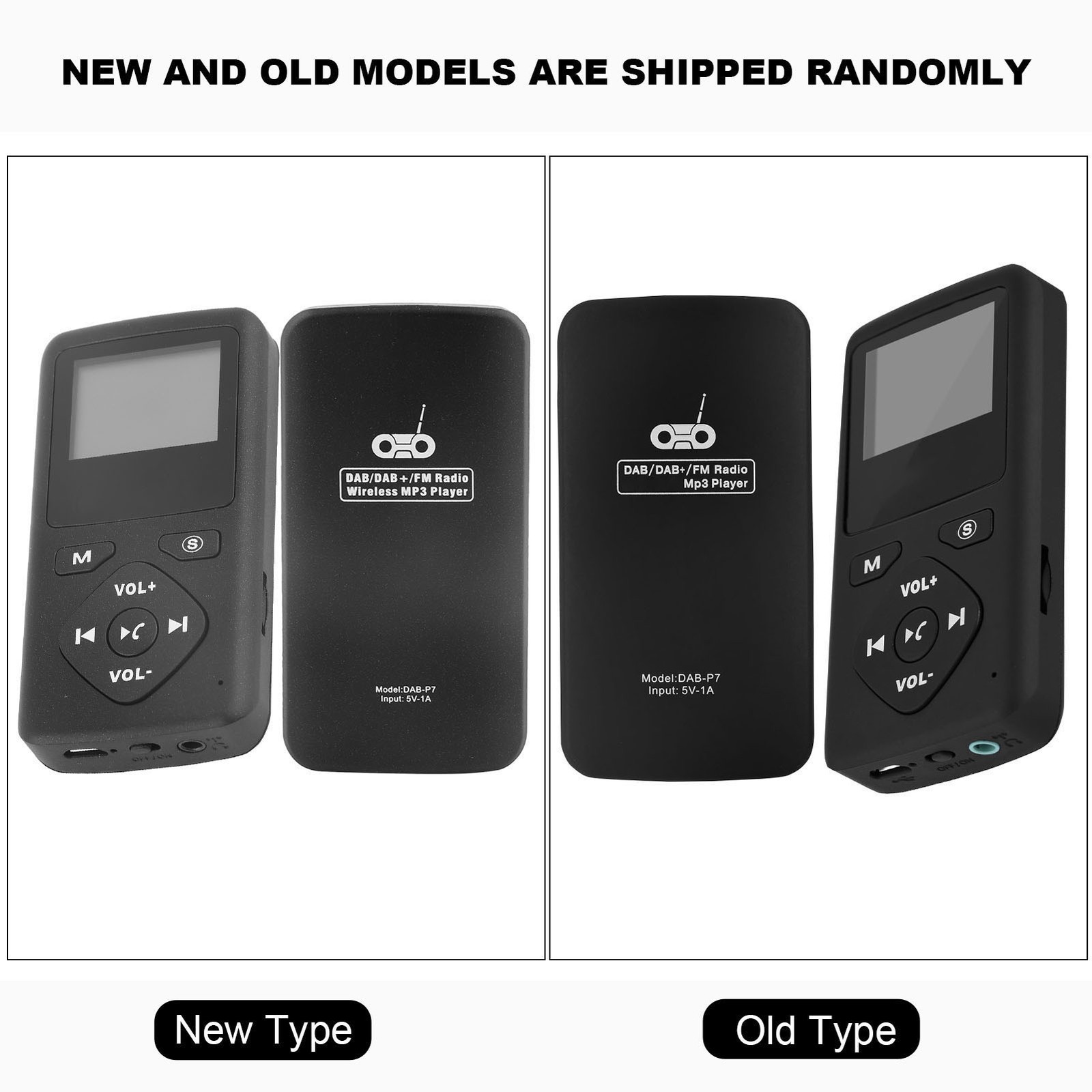 Portable DAB/DAB+ Pocket Digital Radio Receiver BT MP3 Player With Earphone NEW