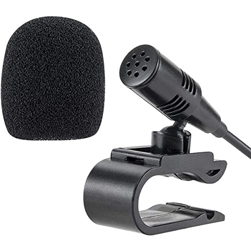3.5mm Car Microphone, Mic for Car Vehicle Head Unit GPS DVD Enabled Stereo Audio