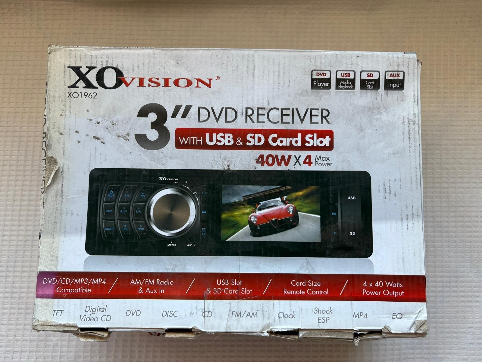 XO1962 3-Inch DVD Receiver with USB & SD Card Slot by XO Vision