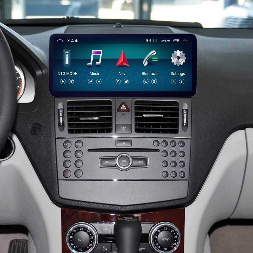 For Mercedes Benz C-Class S204 2008-2010 12.3” Car Radio Stereo Android Auto