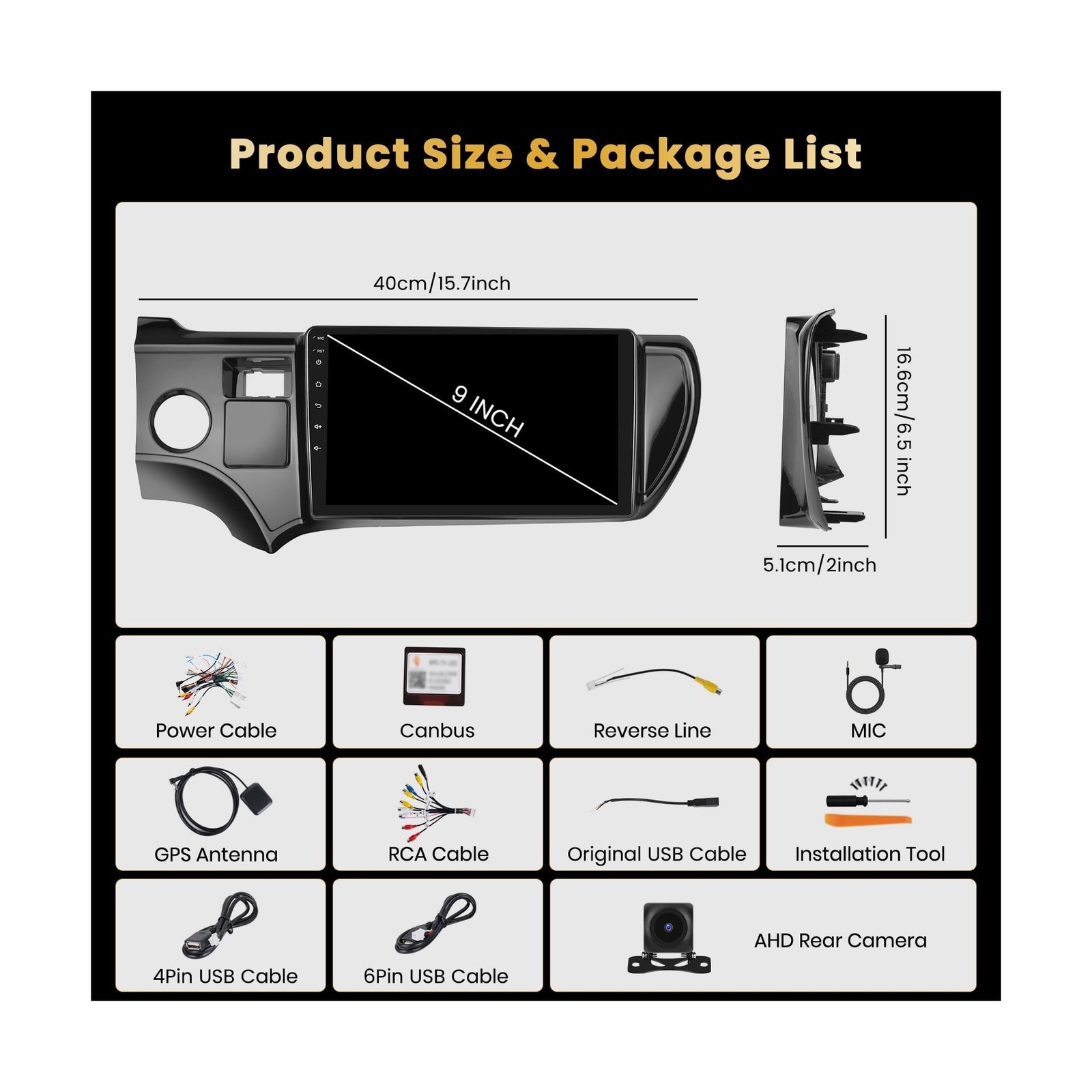 8 Core 4+64GB Android Car Stereo for Toyota Prius C (LHD) 2012 2013 2014, 9 I…