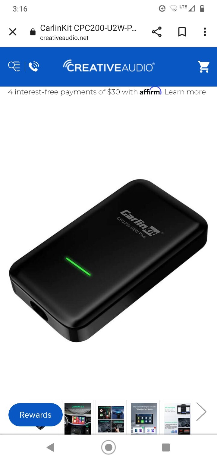 CarlinKit CPC200-U2W-Plus 3.0 Wireless CarPlay Adapter USB for Factory Wired