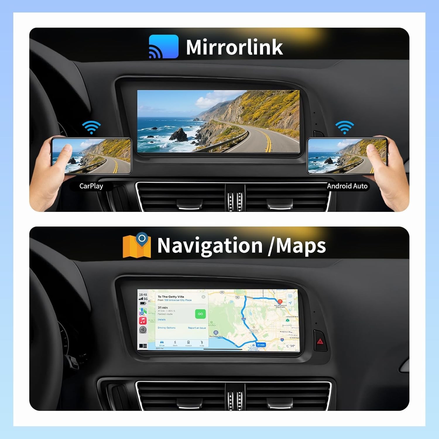 8.8″ For Audi Q5 2009-2017 128G Android Touchscreen Car Stereo Radio Carplay GPS