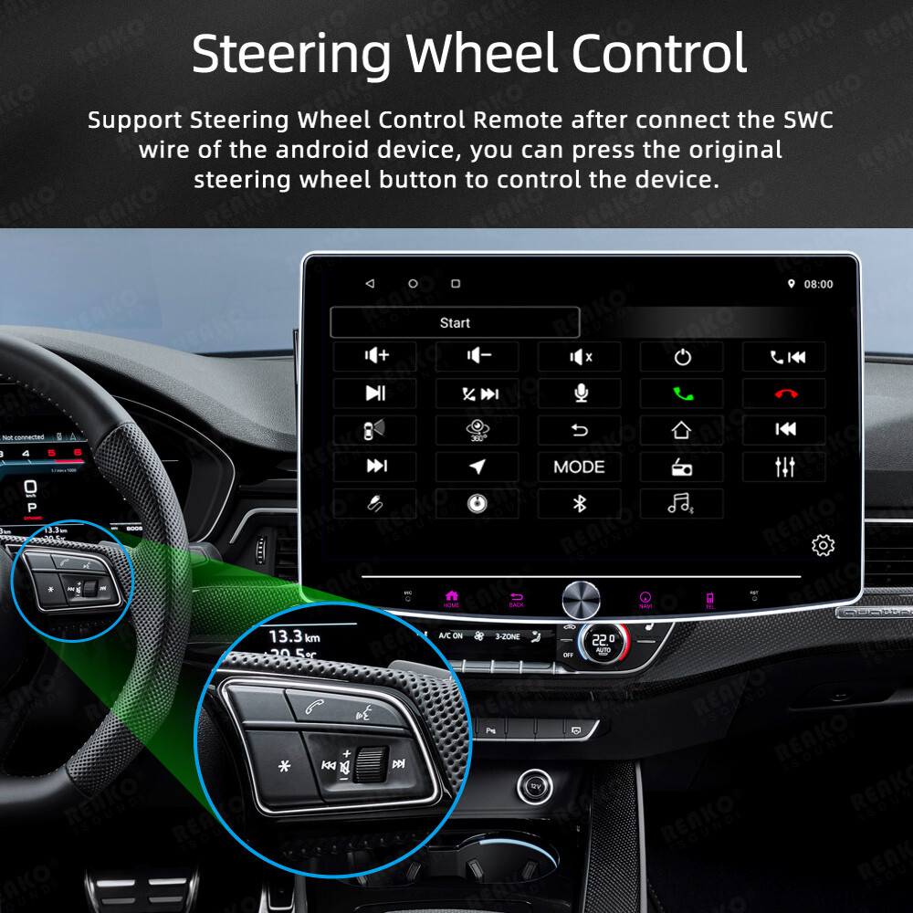 2+64G 1DIN Rotatable 10.1” Android 13 for Apple CarPlay Car Stereo Radio GPS BT