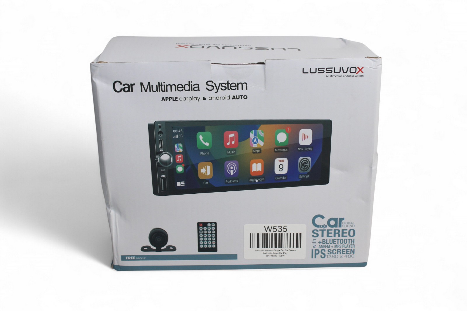 Wireless Single Din Car Stereo-Apple Carplay, Android Auto, 6.86″ Touchscreen