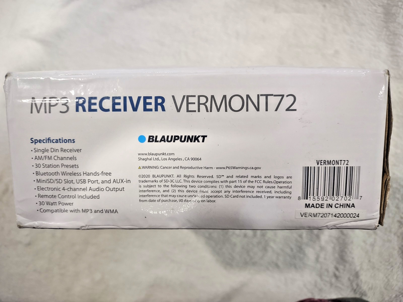 OPEN BOX – Blaupunkt VERMONT72 Mechless Receiver W/ Bluetooth – We Pay Shipping