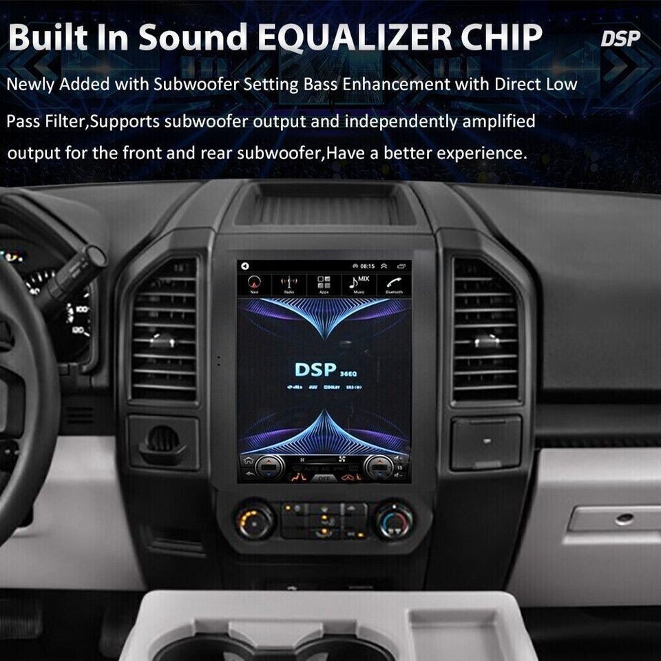 12.1″ Android Carplay Car Stereo Radio GPS Navi 2+32GB For Ford F150 2016-2021