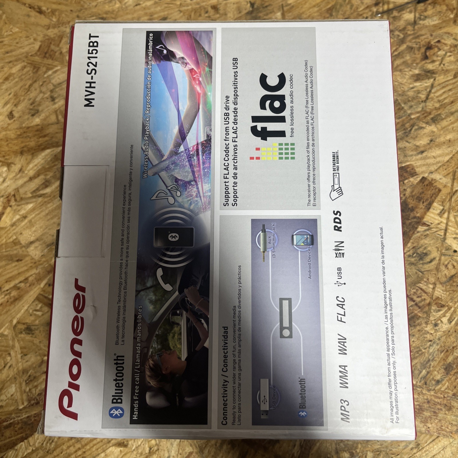 Pioneer MVH-S215BT Stereo Single DIN Bluetooth In-Dash USB MP3 Auxiliary AM / FM