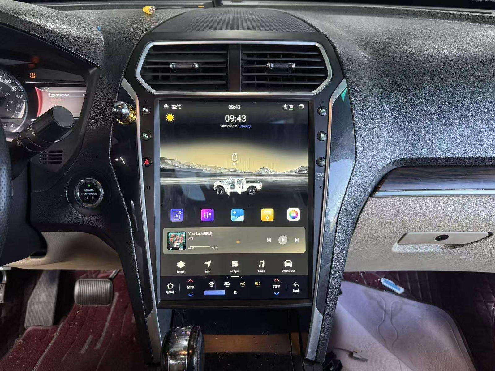 13.8″ Car Radio Stereo GPS Navigation Android 4+64G For Ford Explorer 2011-2019