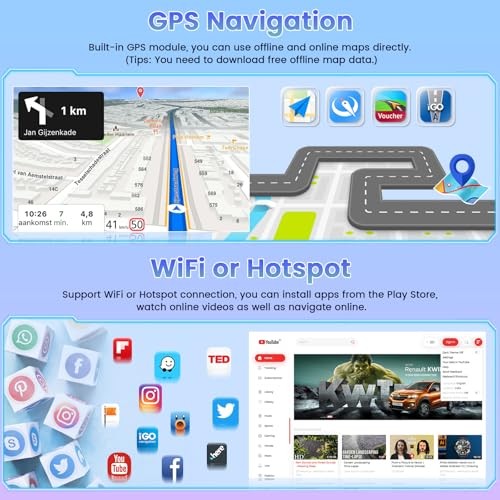 8 Core 4+64G Car Radio for Mazda 6 2007 2008 2009 2010 2011 2012, 9″ Touch