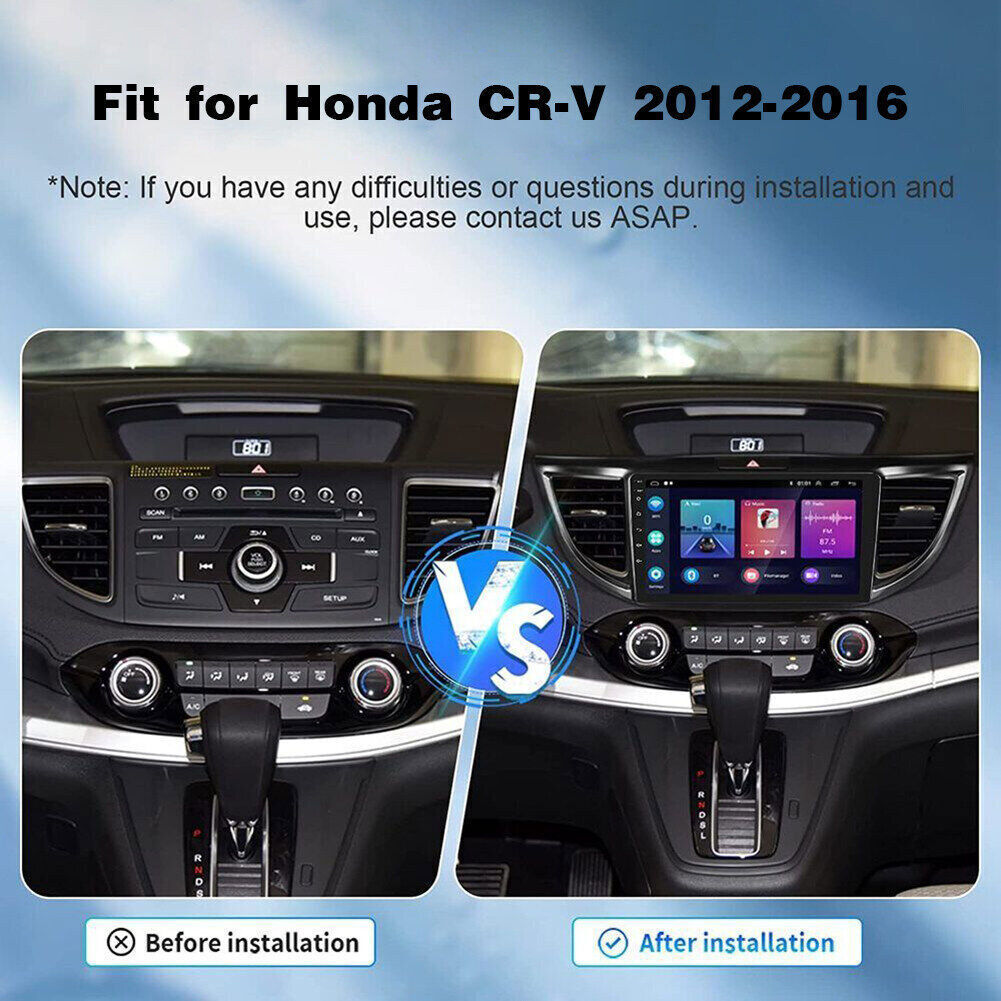 For Honda CRV 2012-2016 Apple Carplay Android 15 Car Stereo Radio GPS Navi WiFi