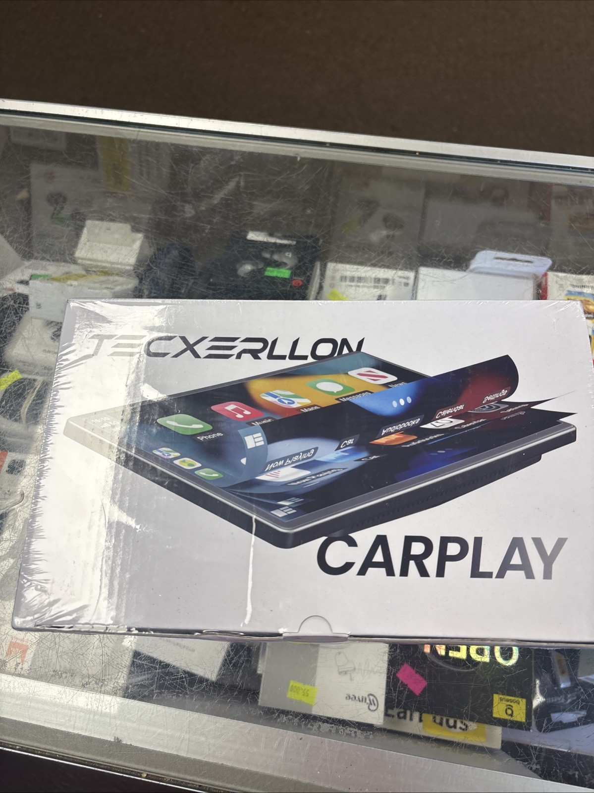 TECXERLLON 9″ Wireless Portable Carplay Screen & Android Auto Touch Screen Black