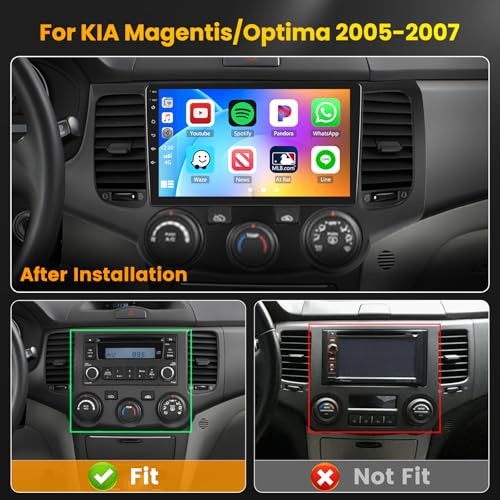 [4Core 64G] Android 15 Car Stereo for KIA Magentis/Optima 2005 2006 2007, 2+64G