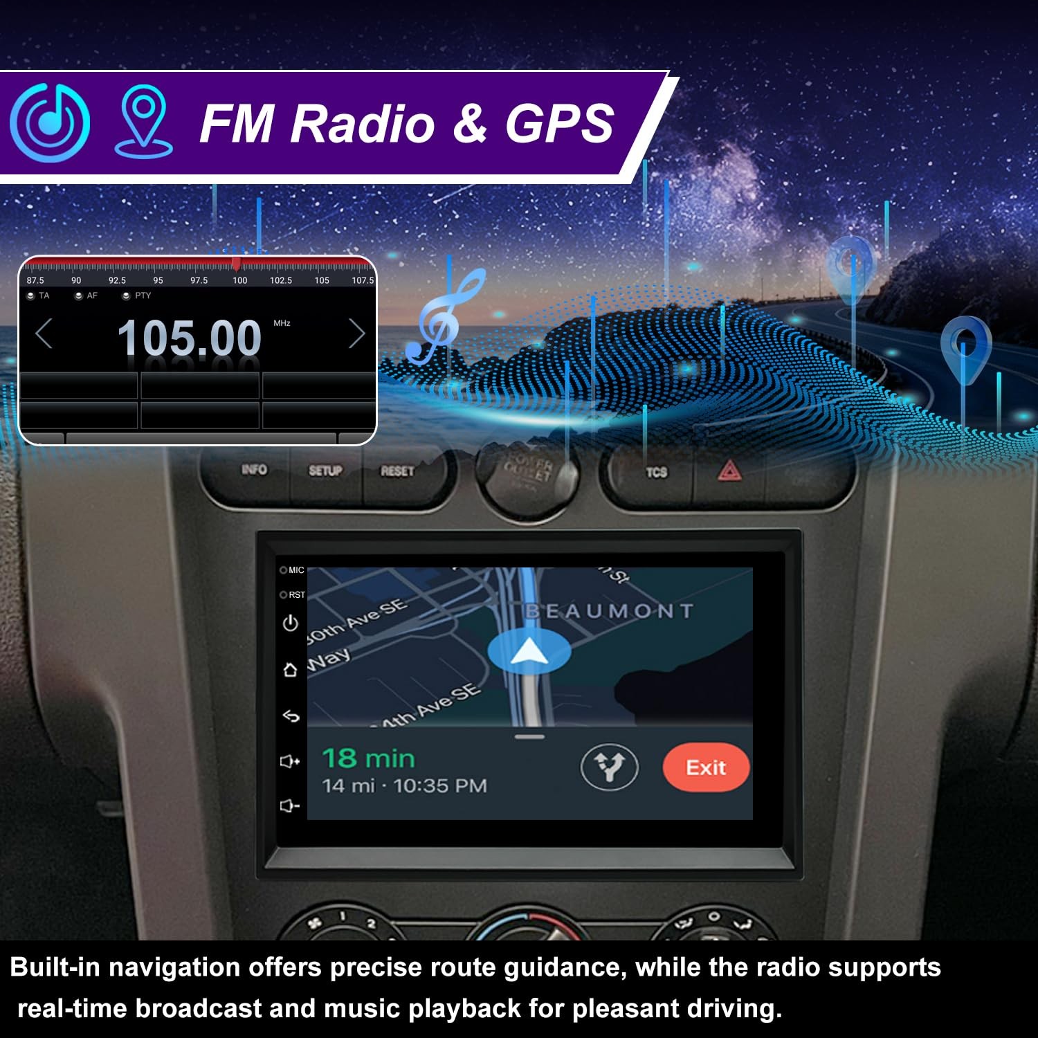 5G WiFi Upgrade Radio for Ford Mustang, Edge, Escape | CarPlay, GPS, Bluetooth