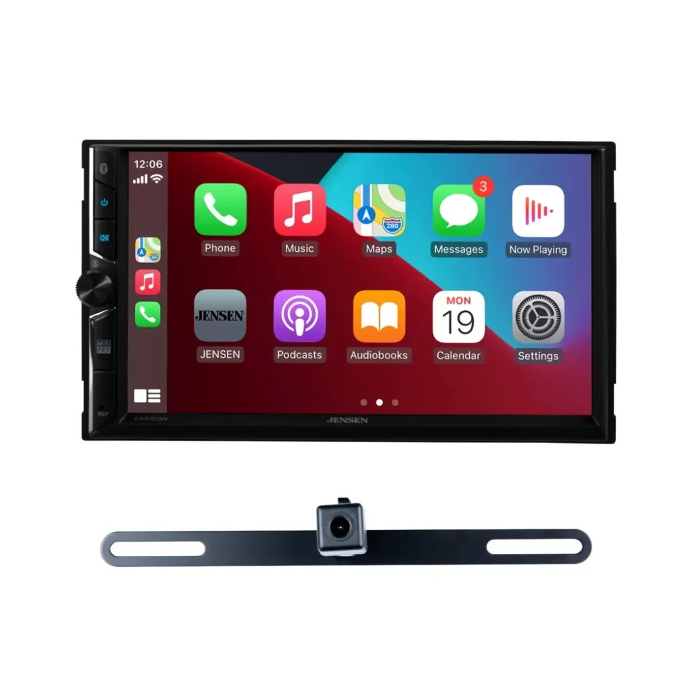 Jensen CAR723W-CAM 7” Multimedia Receiver with Backup Camera