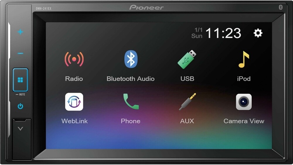 Pioneer DMH-241EX 6.2″ Double-DIN Touchscreen Receiver + License Plate Camera