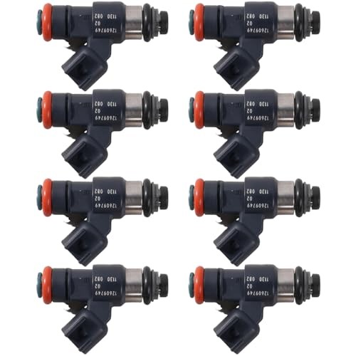 Set of 8 Fuel Injectors 12609749 Direct Replacement for 2009-2013 Cadillac