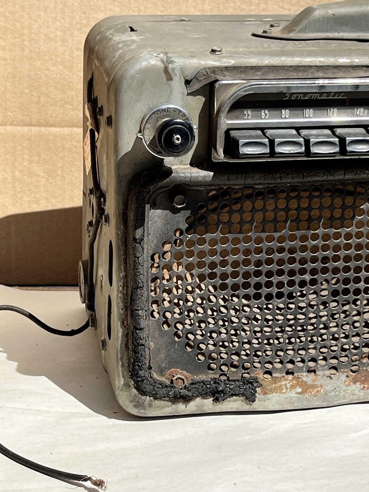 1955 buick delco 981651 sonomatic 12v am tube radio untested