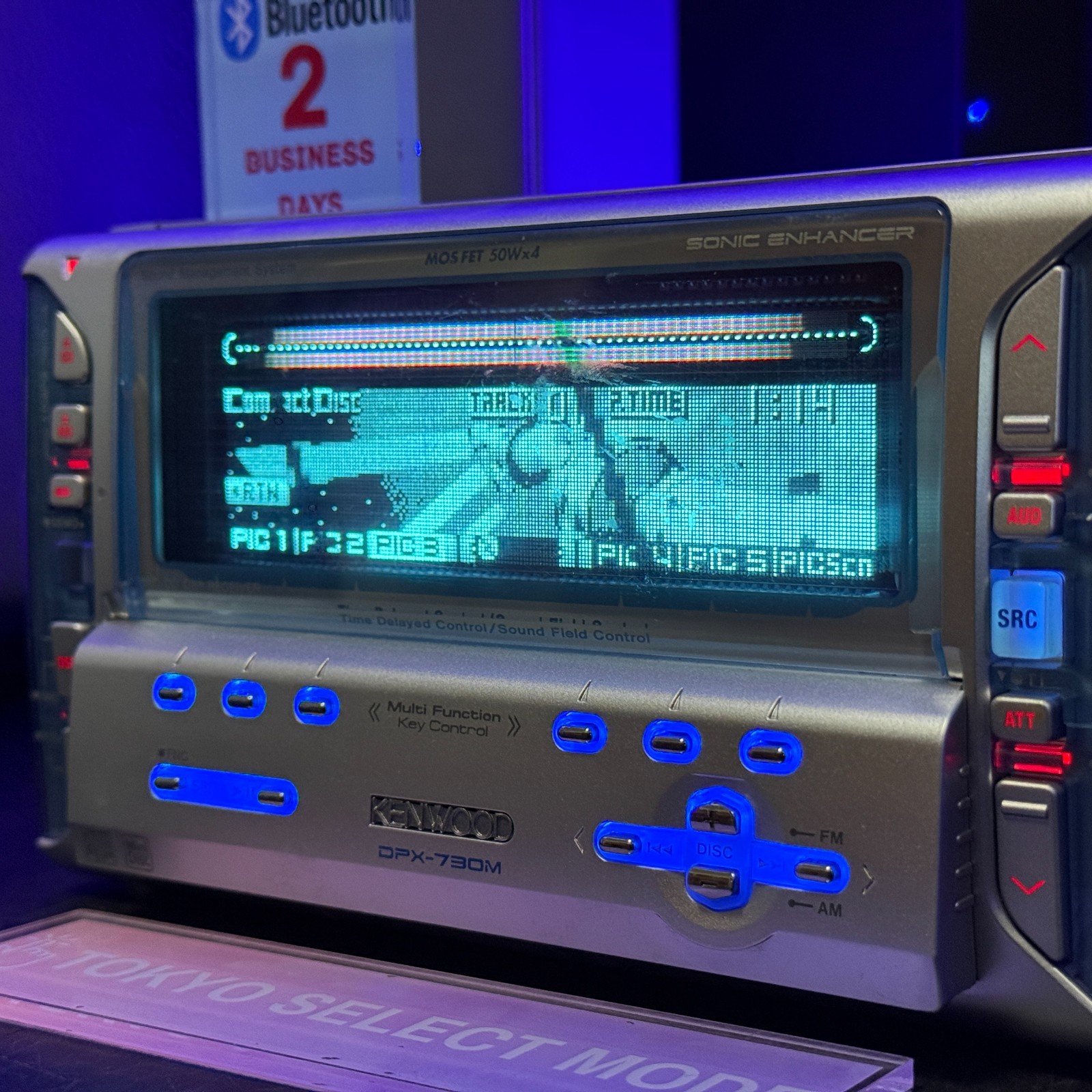 Kenwood DPX-730M 2DIN Car Audio CD MD Player Added Bluetooth JDM Tested In Stock