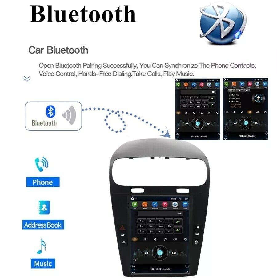9.7″ Android Car Stereo Radio CarPlay GPS Maps Navi For Dodge Journey 2012-2020
