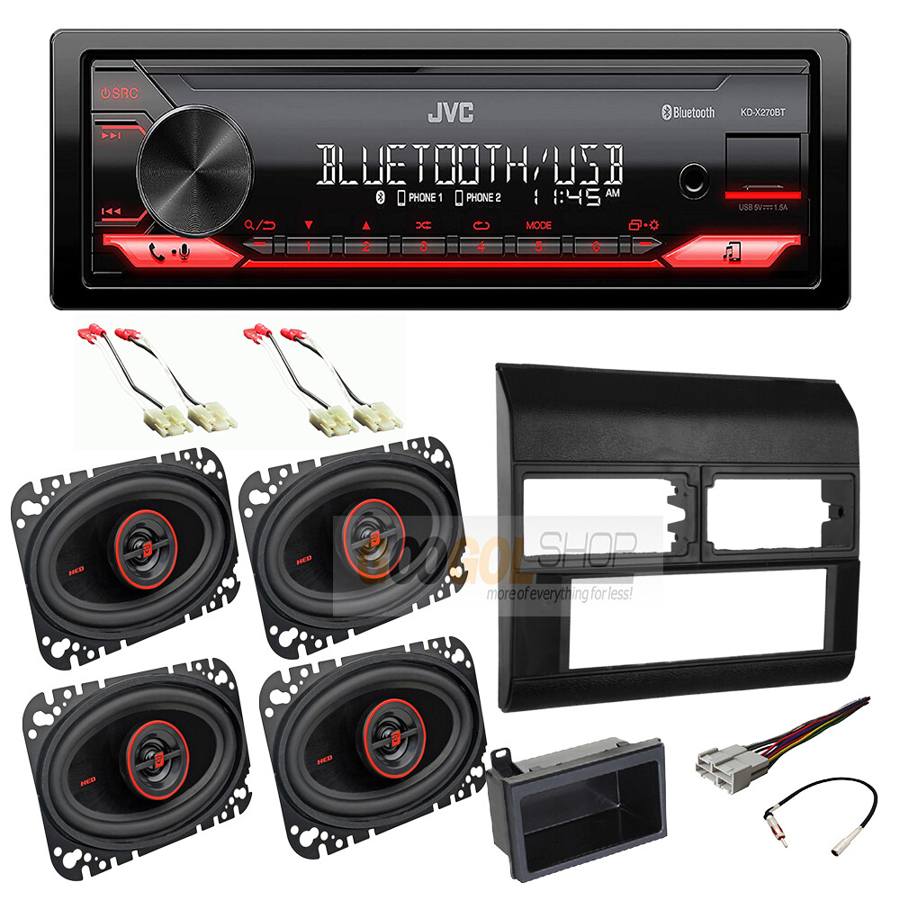 JVC Stereo + Install kit Radio 4″x6″ Speakers For 1988-1994 GM C/K 1500, 2500 BK