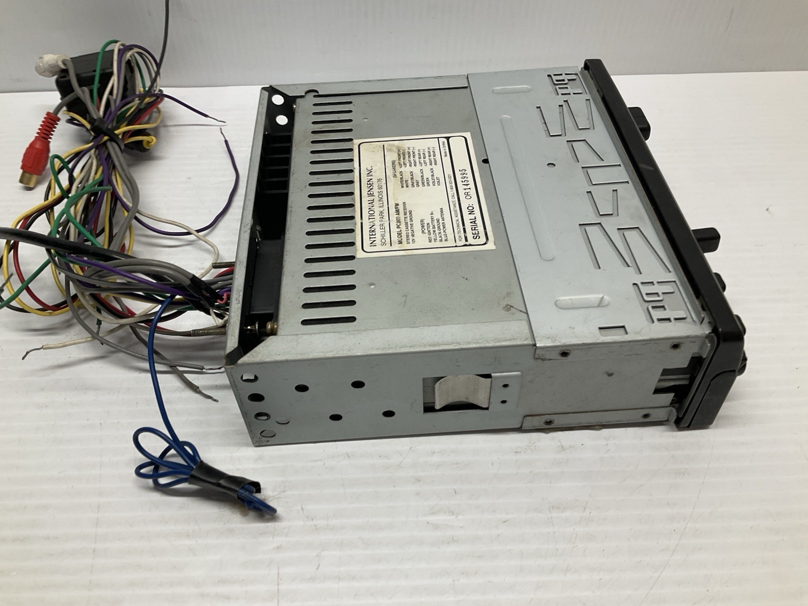 Jensen PC800 Auto Reverse AM/FM Stereo Cassette Player UNTESTED