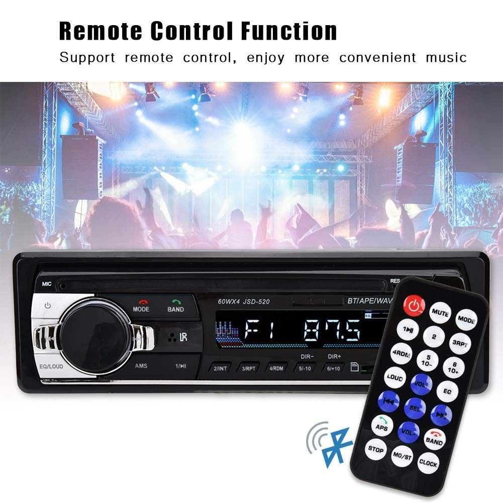4 x 60W Car Radio Stereo Bluetooth MP5 Player Single Din Dual USB default