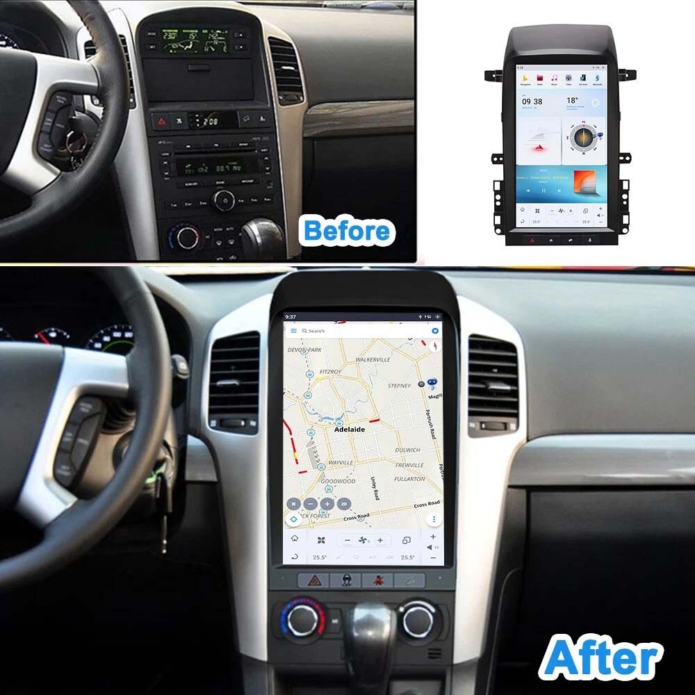 8+128GB Large 13.6″ Car Stereo Radio GPS Screen For Chevrolet Captiva 2008-2012
