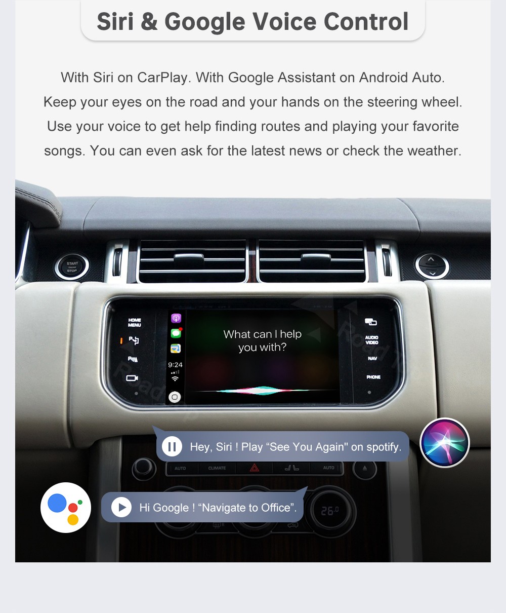 Roadtop Carplay Interface Kit for Land Rover Jaguar Range Rover Evoque Discovery