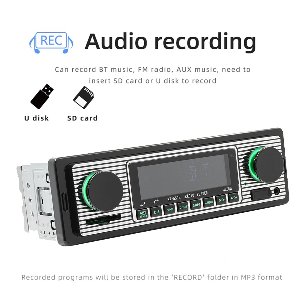 USB SD Card Hands Free Calling Smart Find My Car Bluetooth 5.0 Car MP3 Player