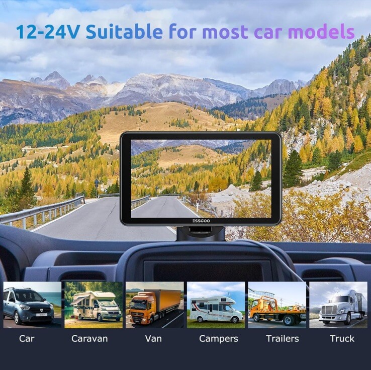 Essgoo A-pple Carplay & Android Auto, 7 Inches Carplay Screen for Car