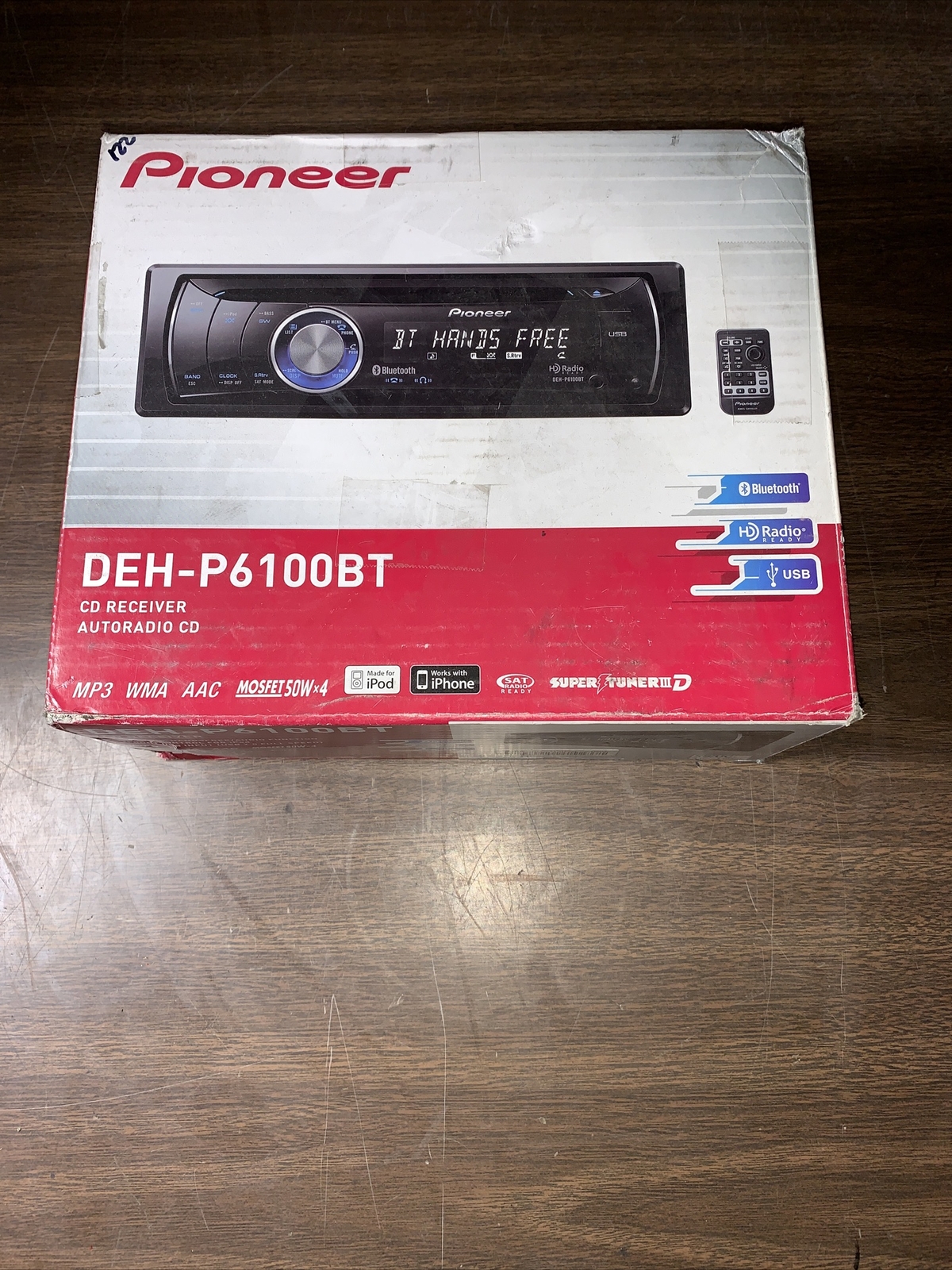PIONEER DEH-P6100BT CAR CD PLAYER **FACE DOSE NO TURN ON/ MISSING KNOB