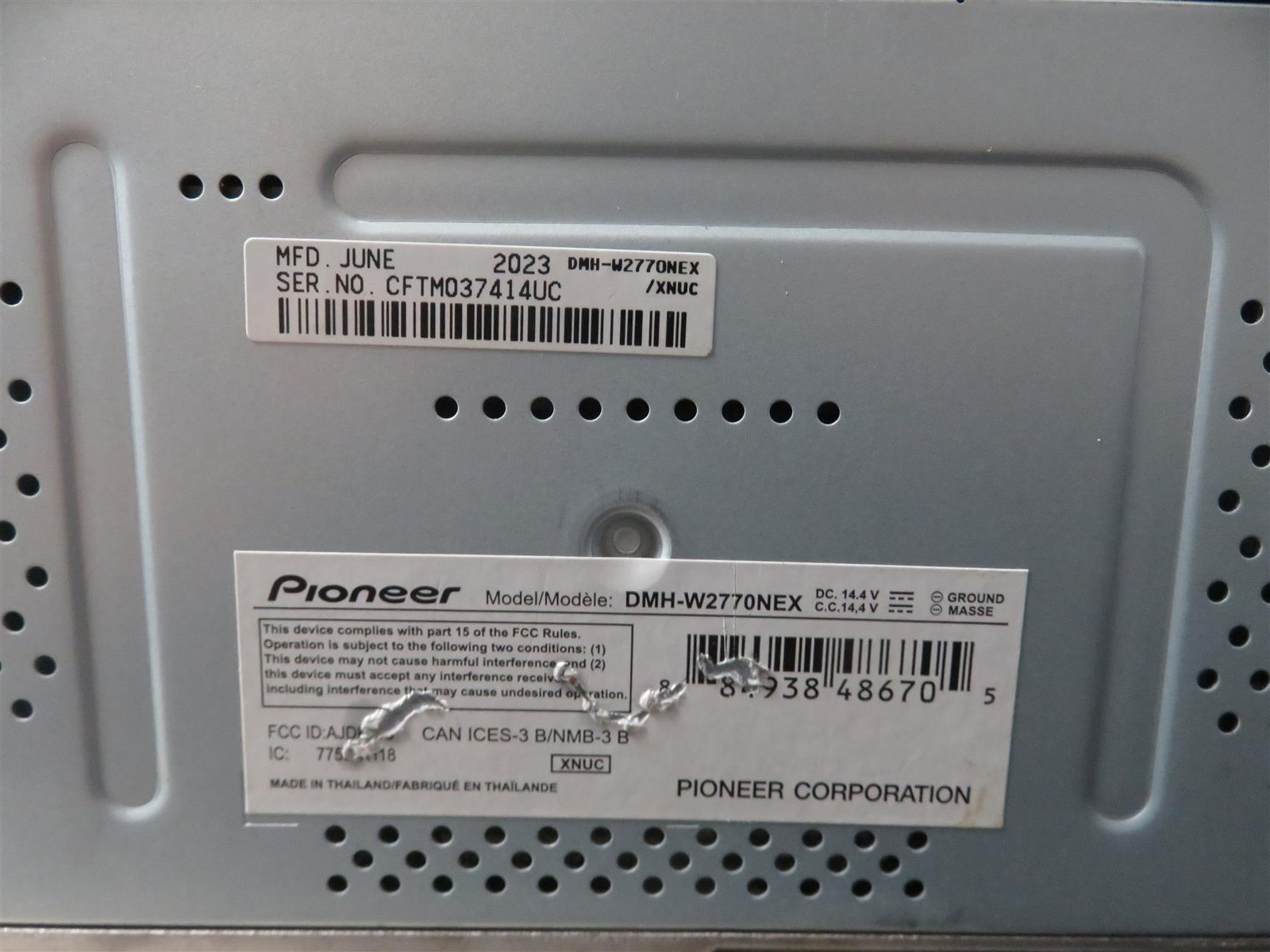 Pioneer DMH-W2770NEX 6.8″ capacitive touchscreen Digital – Free Shipping