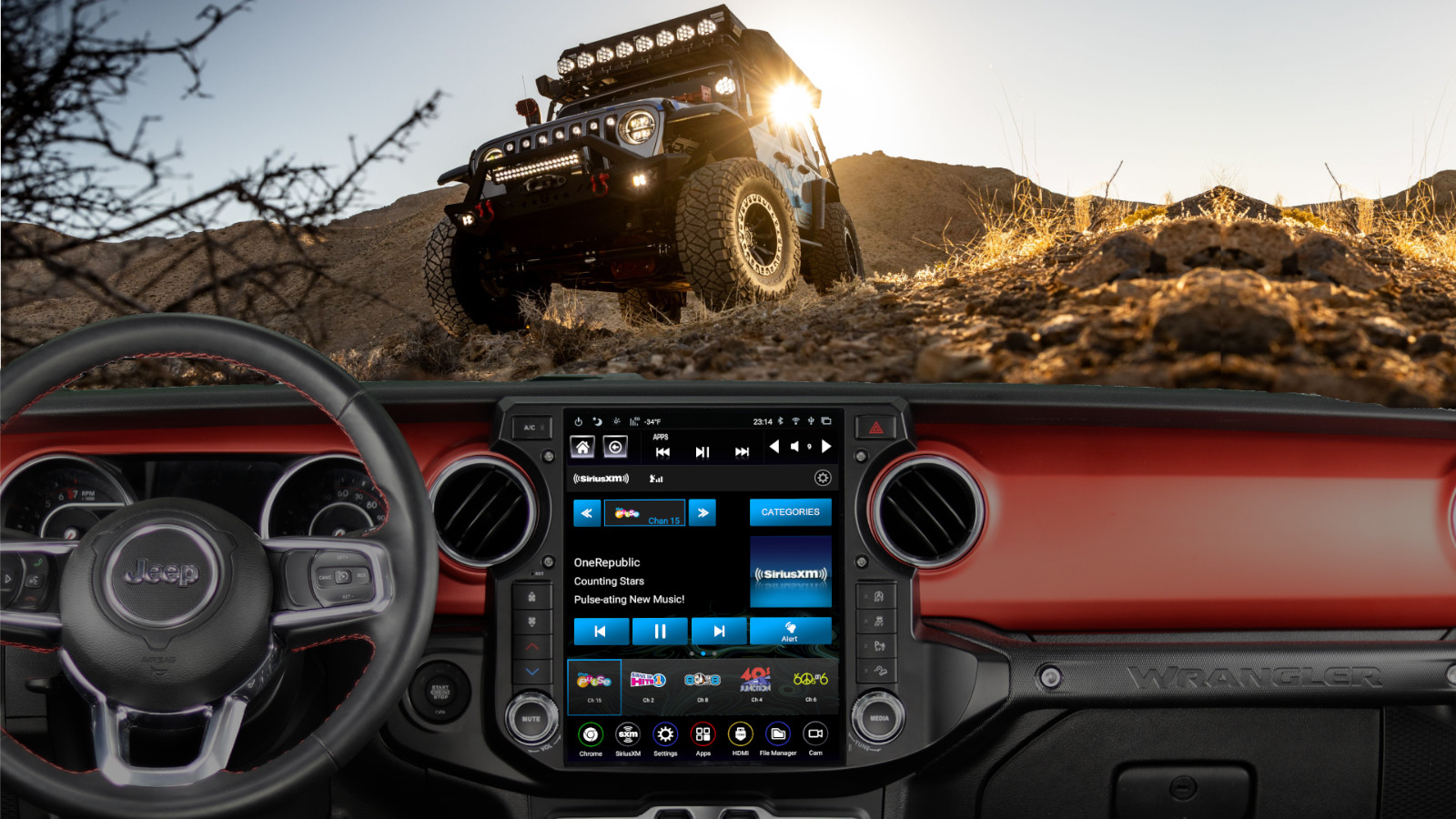 **Refurbished** 2018-2023 Jeep JL/JT Generation 5 LinksWell T-Style Radio.