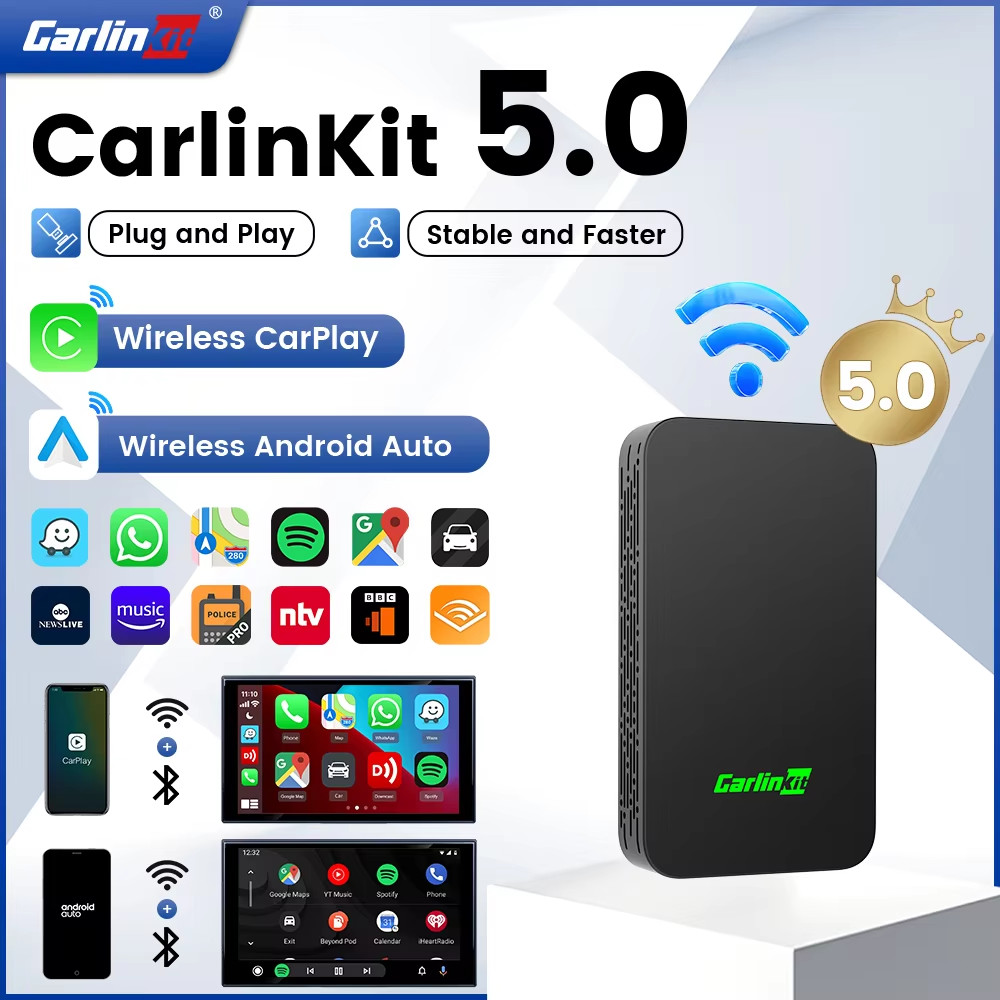 2026 Wireless Android Auto & CarPlay Dongle for Car Radio, Portable 2Air