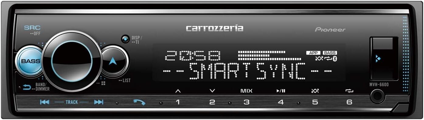 Pioneer Carrozzeria MVH-6600 1DIN USB Bluetooth Car Audio Japan New