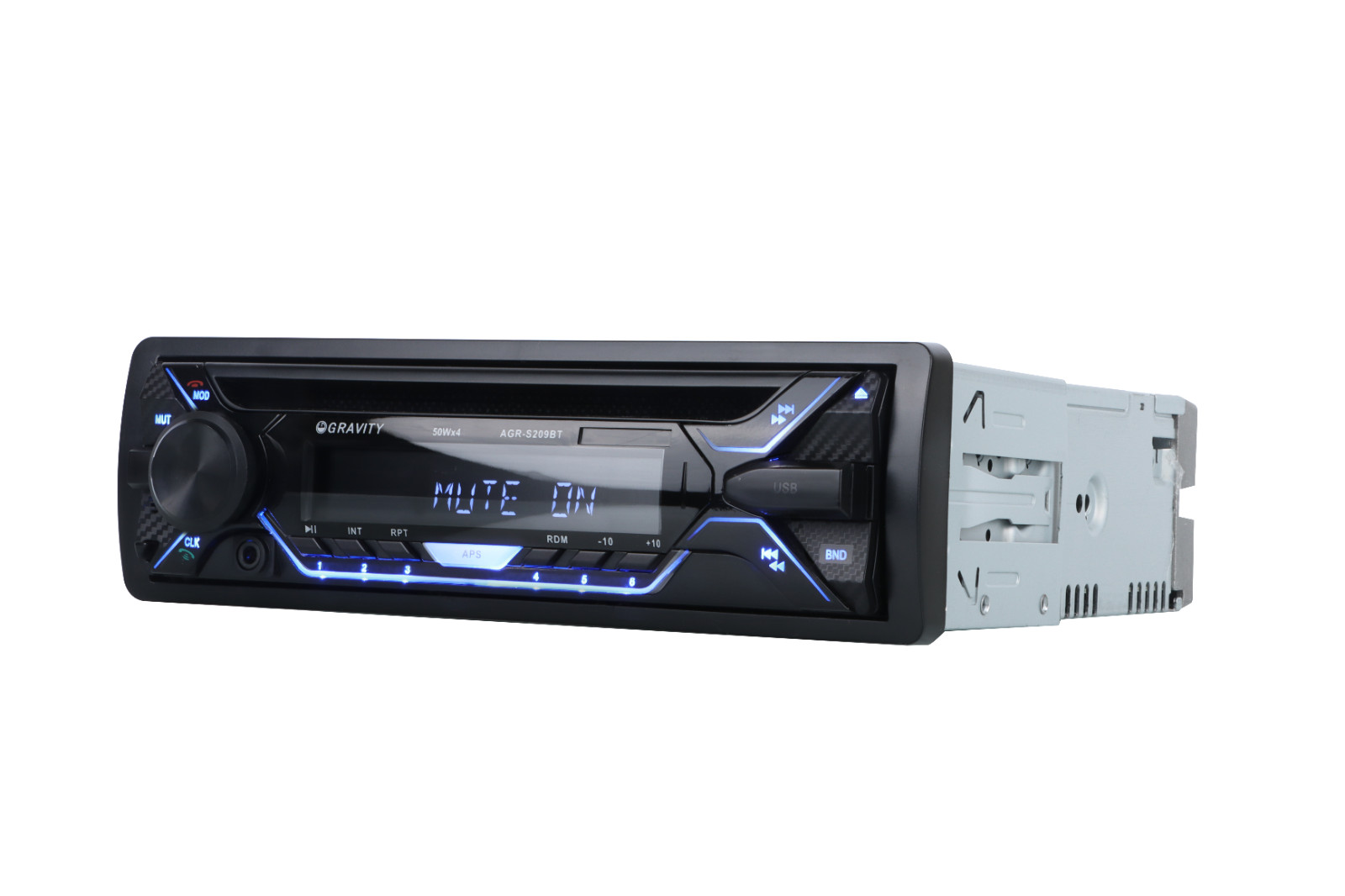 Gravity 1-Din Car Stereo Bluetooth AM FM USB Receiver + 4x 6.5″ & 6×9″ Speakers