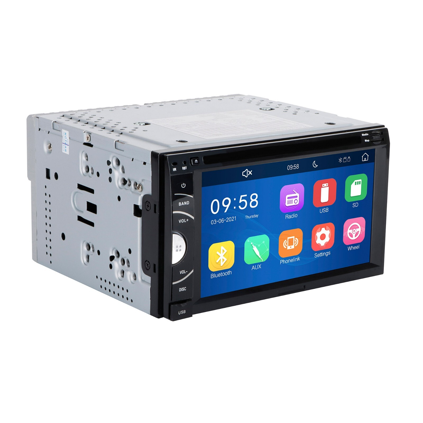 6.5″ DVD Car Stereo Receiver Work w/ Bluetooth, Apple CarPlay, Android Auto 96CP
