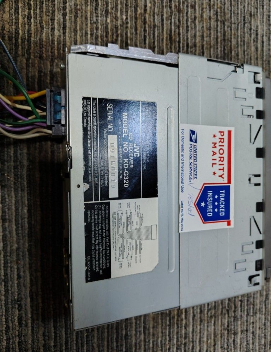 JVC KD-G320 CD Player In Dash Receiver with WMA/MP3 SAT CD-R RW
