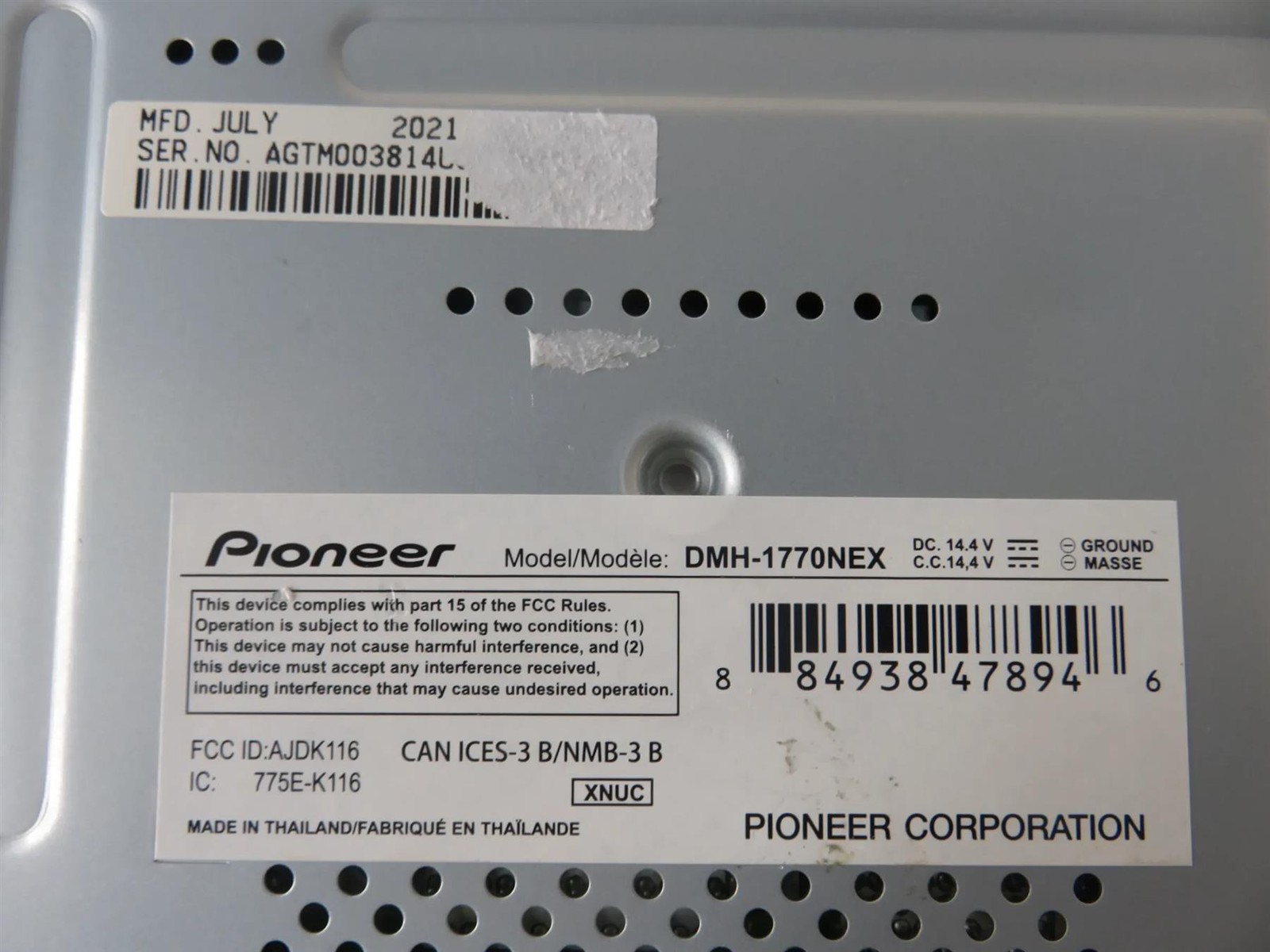 Pioneer DMH-1770NEX 6.8″ 2-Din Digital Media Receiver – Free shipping