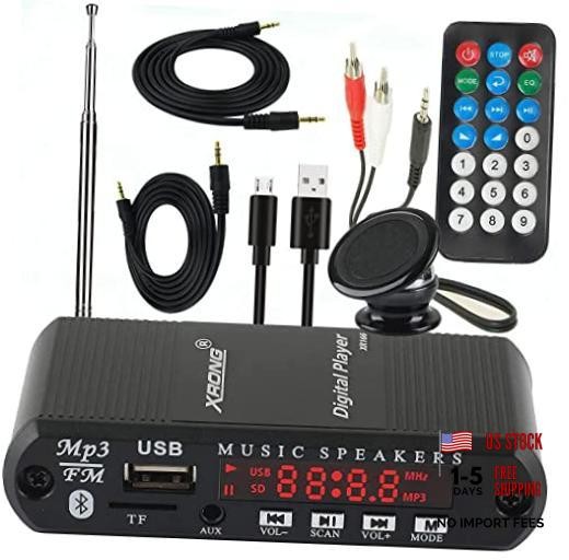 Bluetooth Audio Receiver FM Radio,MP3 Digital Player,LED 4-Digital Display,SD