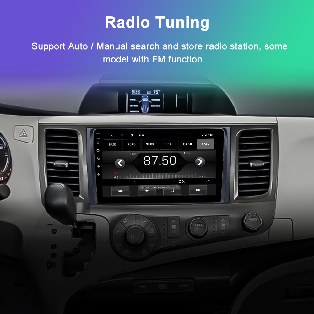 For Toyota Sienna 2011-14 Android 13 Car Stereo Radio GPS NAv Apple Carplay+Cam