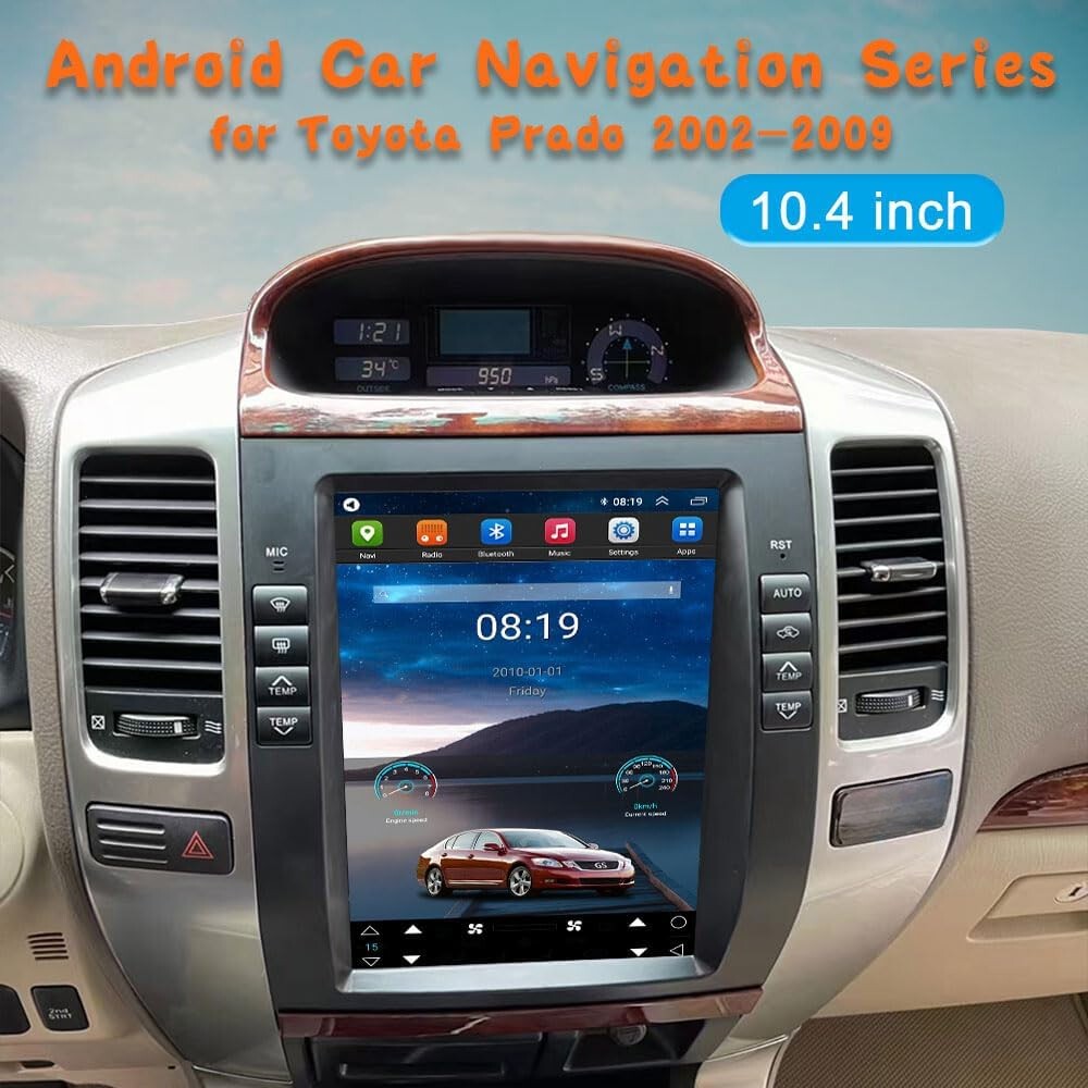 10.4″ For Toyota Prado Lexus GX470 2002-2009 CarPlay Car Stereo Radio GPS 4+64GB