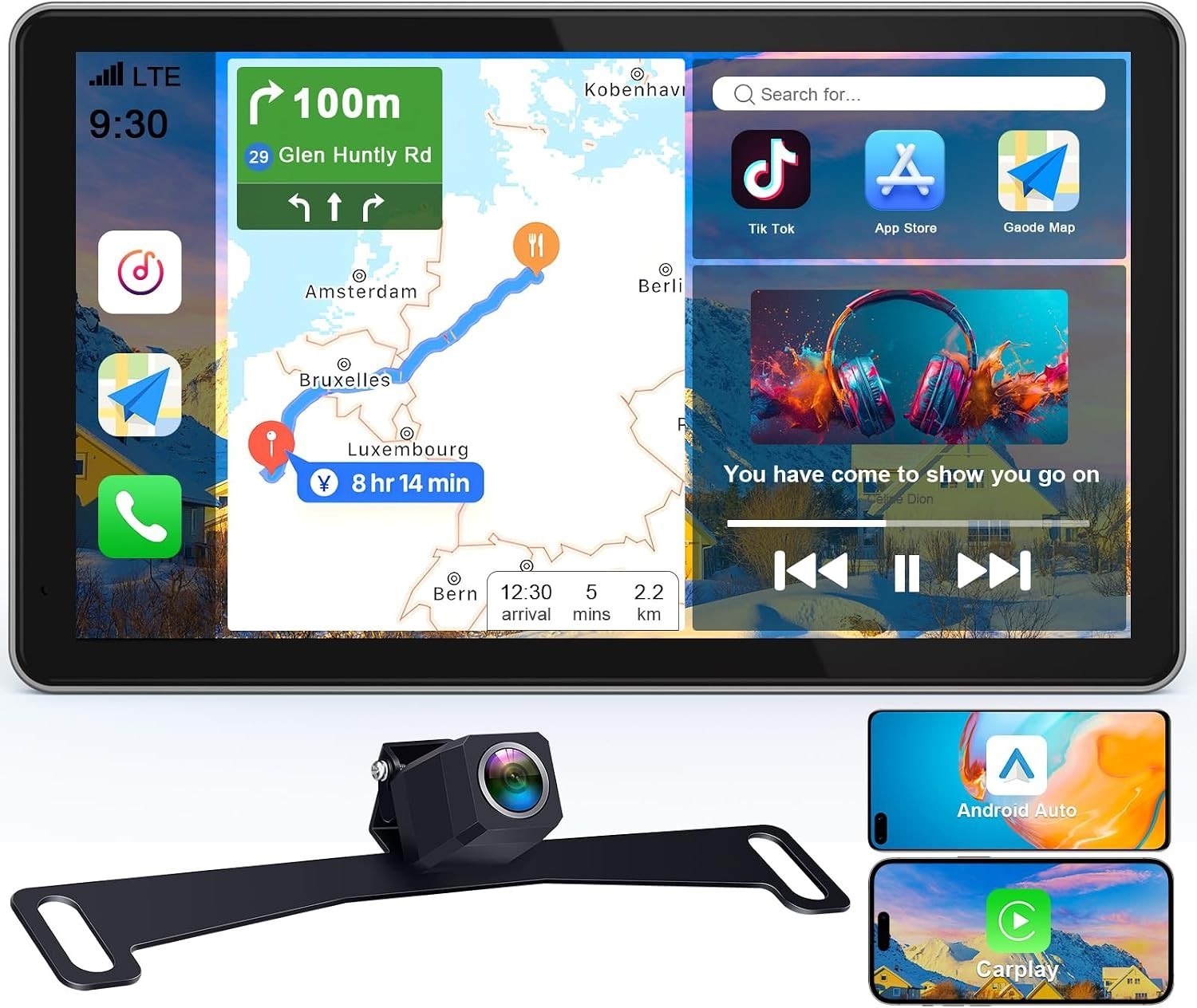 Seamless 7″ Wireless Car Display with Clear Backup Camera for Easy Parking