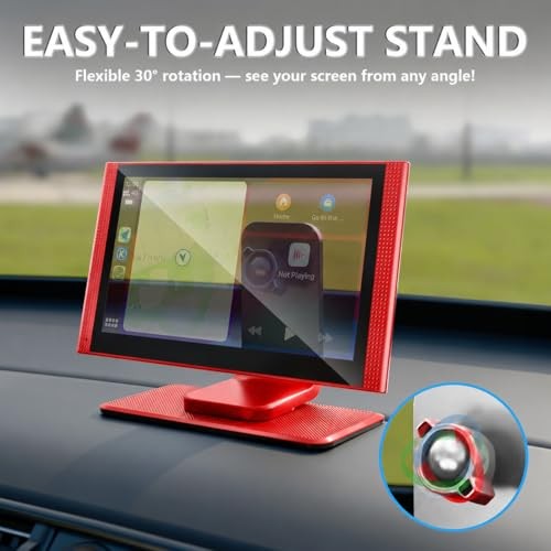 7″ Wireless CarPlay – Clearance! Android Auto Touchscreen | Portable HD Car red