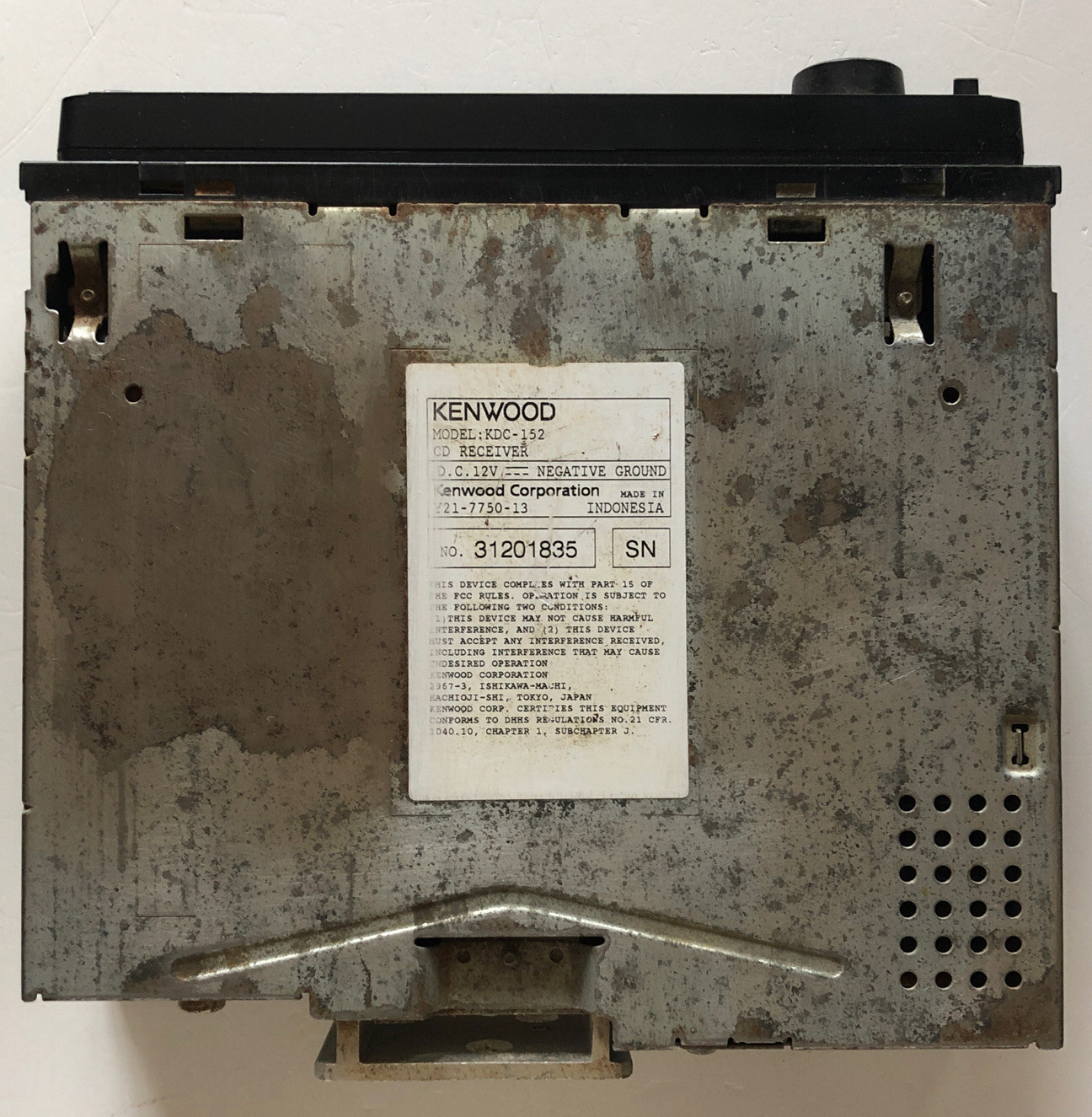Kenwood CD Player Reciever In-Dash Model KDC-152. UNTESTED
