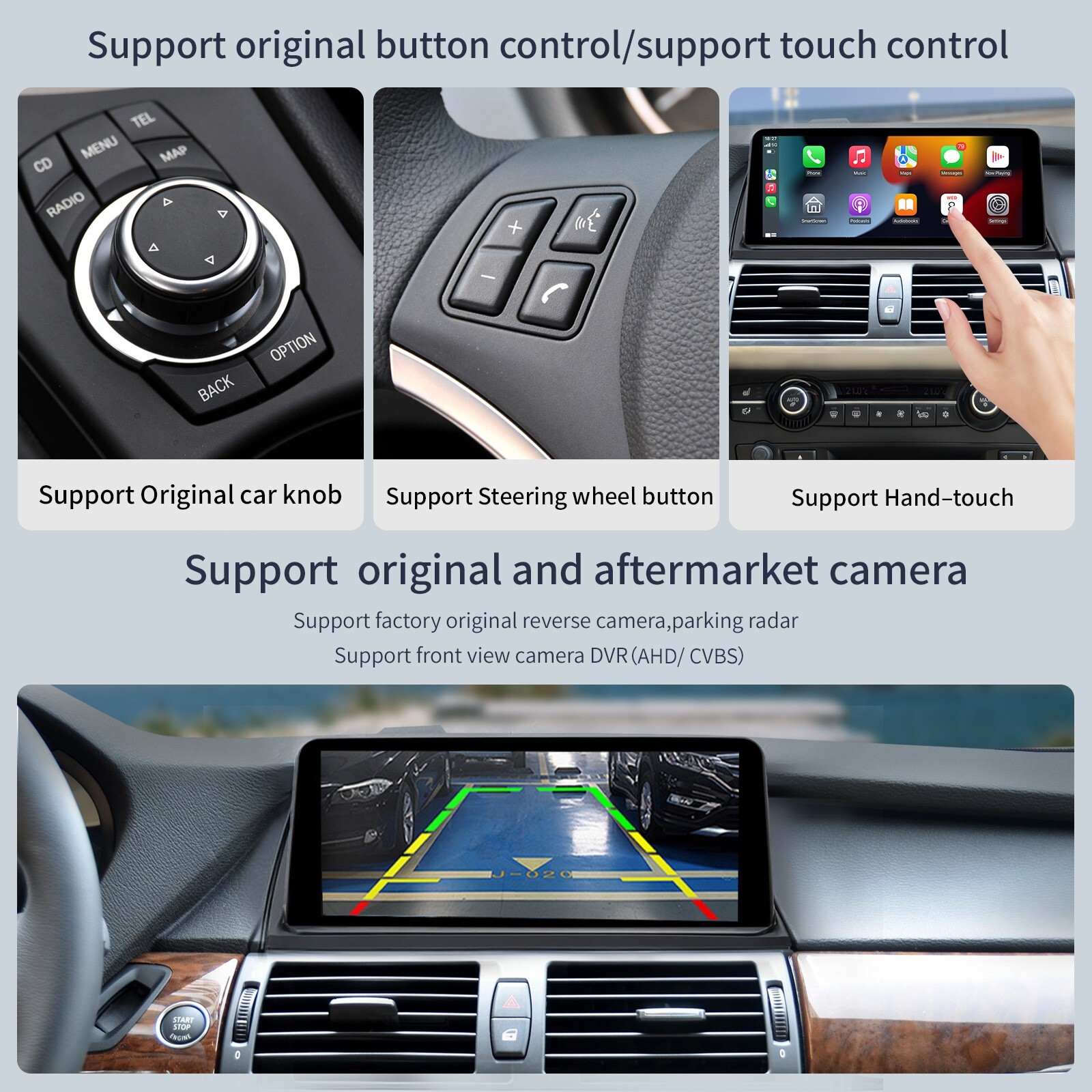 For BMW X5 X6 CIC E70 E71 2011-2013 10.25 Touchscreen with Carplay/Android Auto