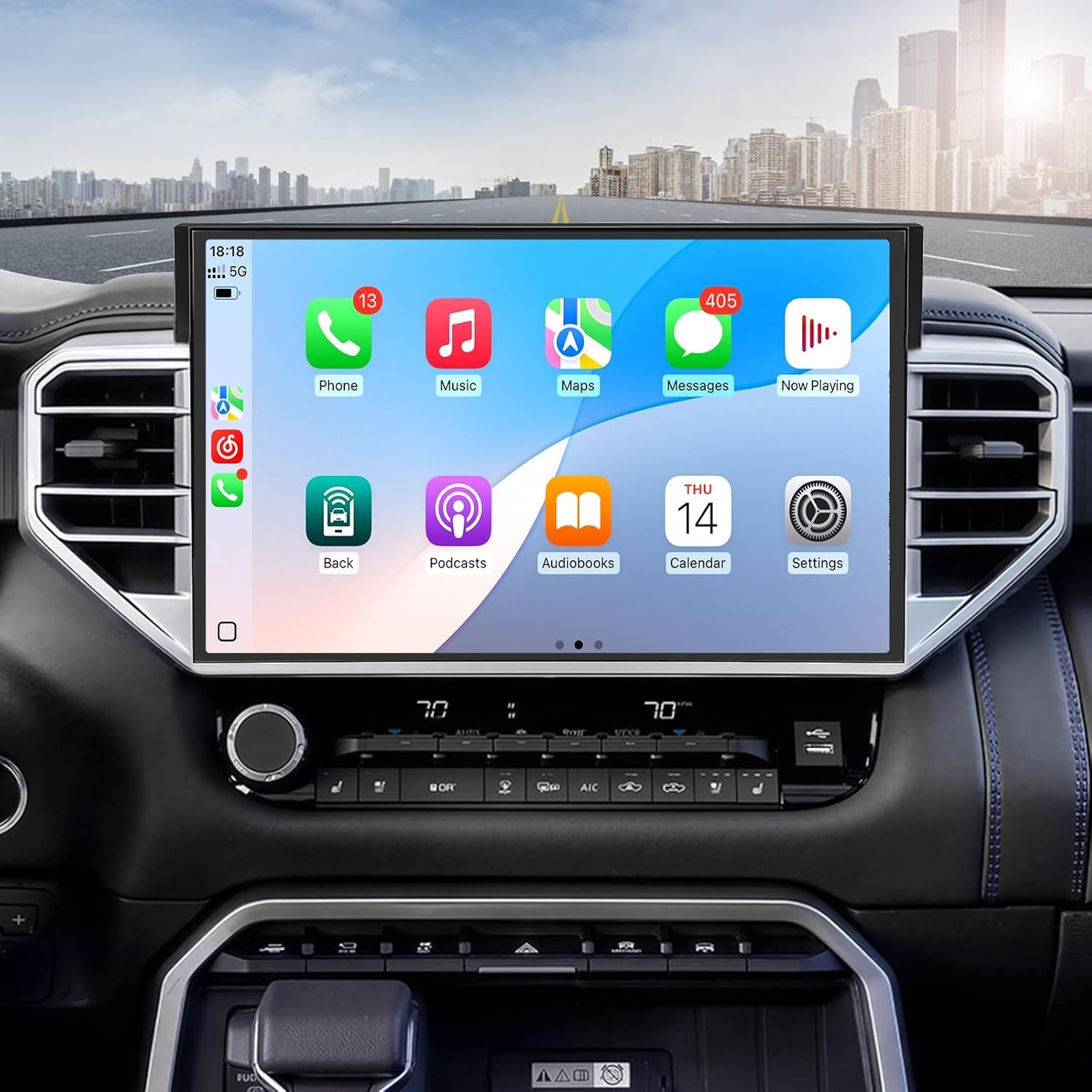 14.6” Large Screen Car Radio Stereo GPS Carplay For Toyota Tundra 2019~2024